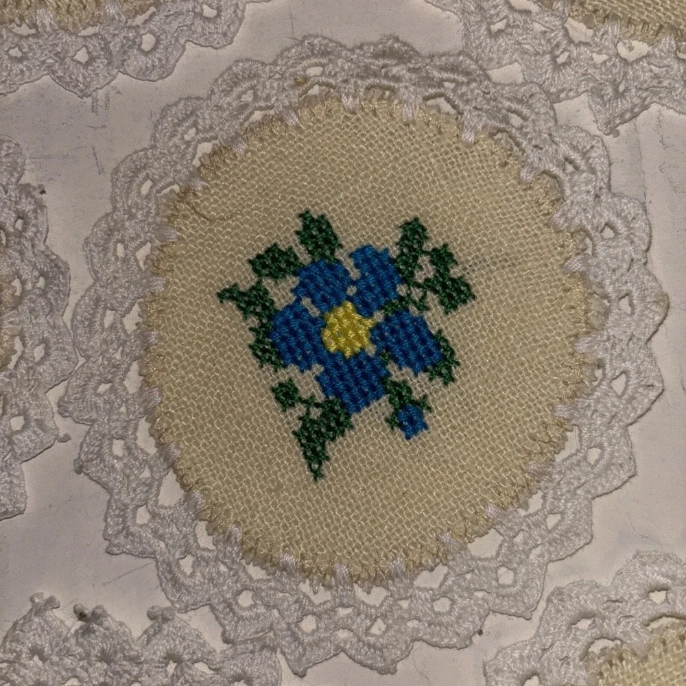 Set of 14 Coasters Cup Mat Pad Embroidered Lace Doilies 11cm/11cm(4